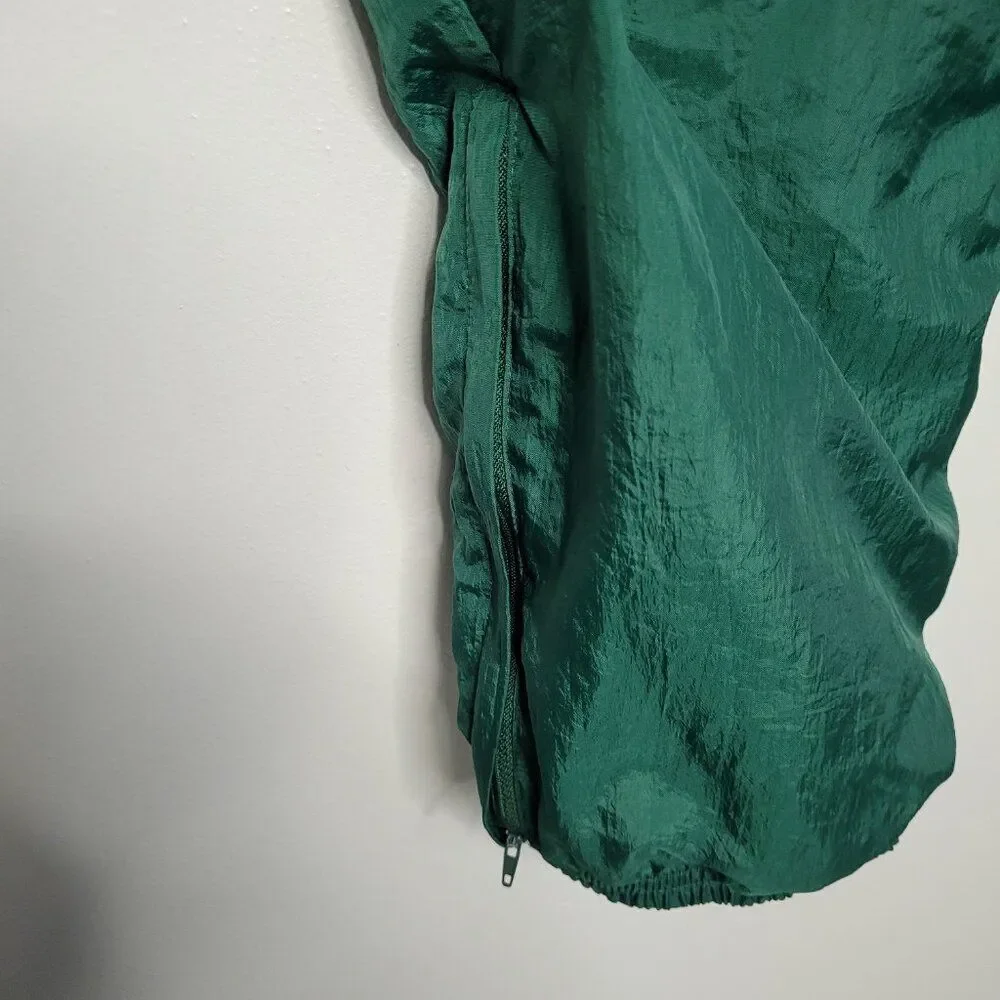 Vintage 90s Green Bay Packers lined windbreaker pants zip ankles size xl